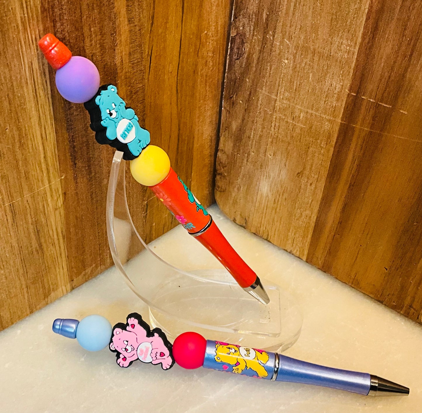 Swear Bear Bubblegum Bead Pens