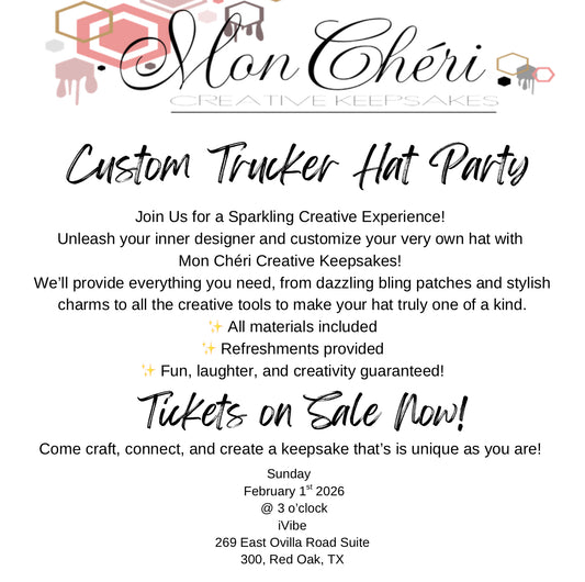Custom Trucker Hat Bling Party!