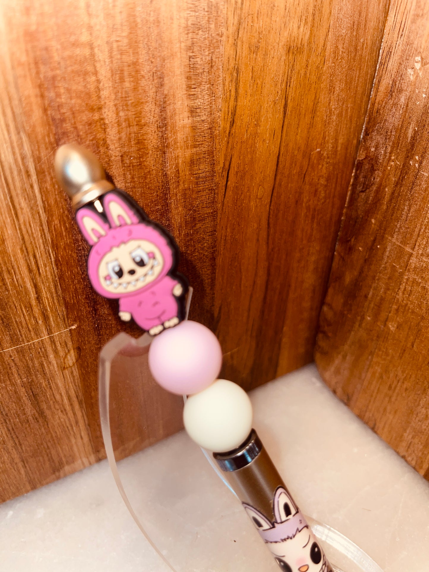 Pink Boo-Boo, Bubblegum Bead Stylus Pen