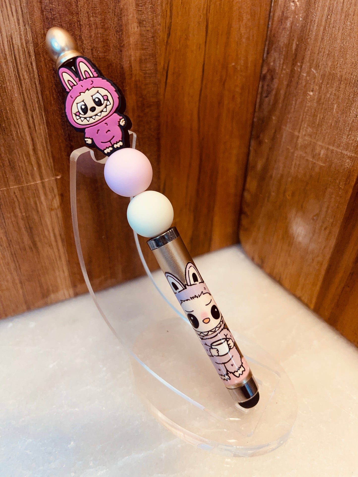 Pink Boo-Boo, Bubblegum Bead Stylus Pen