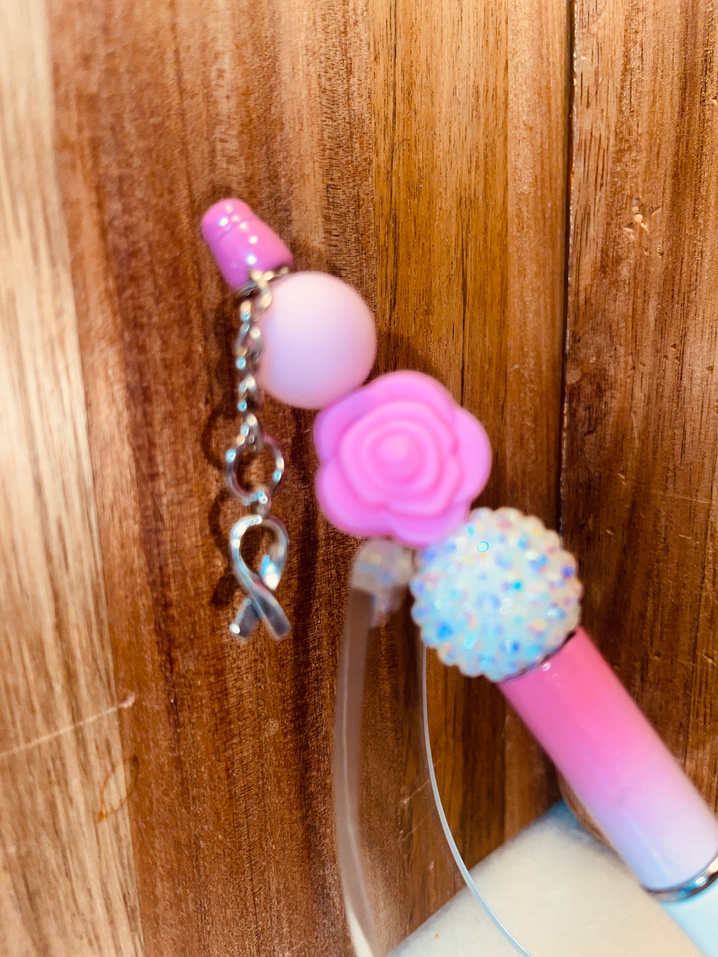 Pink Hope bubblegum Bead Pen