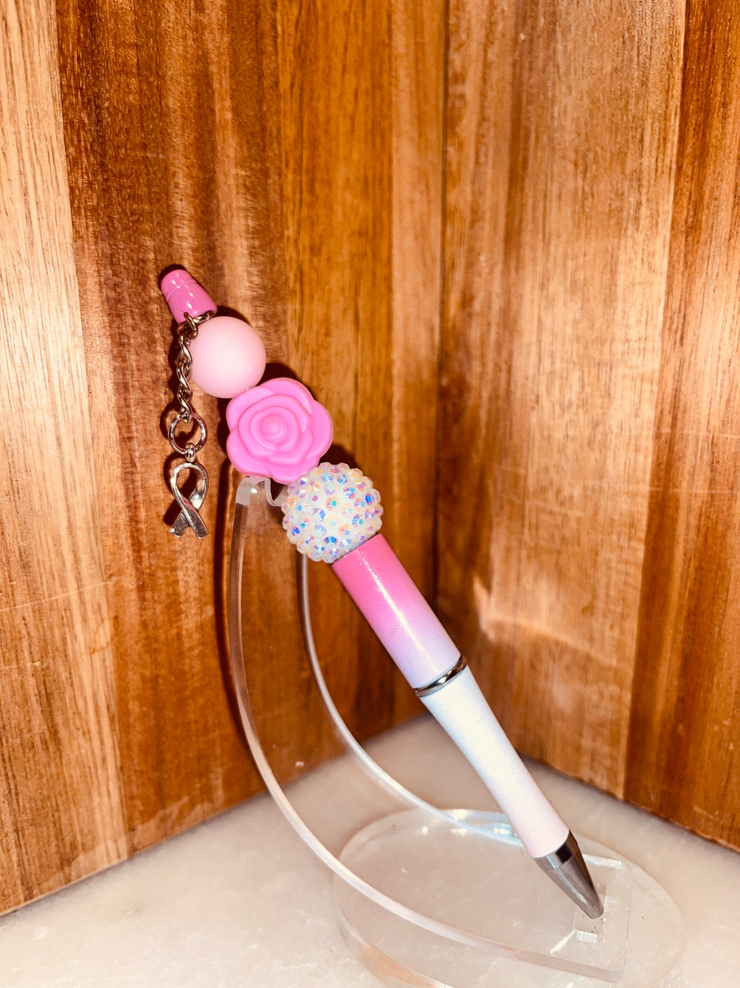 Pink Hope bubblegum Bead Pen