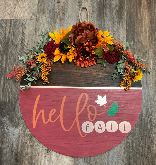 Hello Fall Door Sign