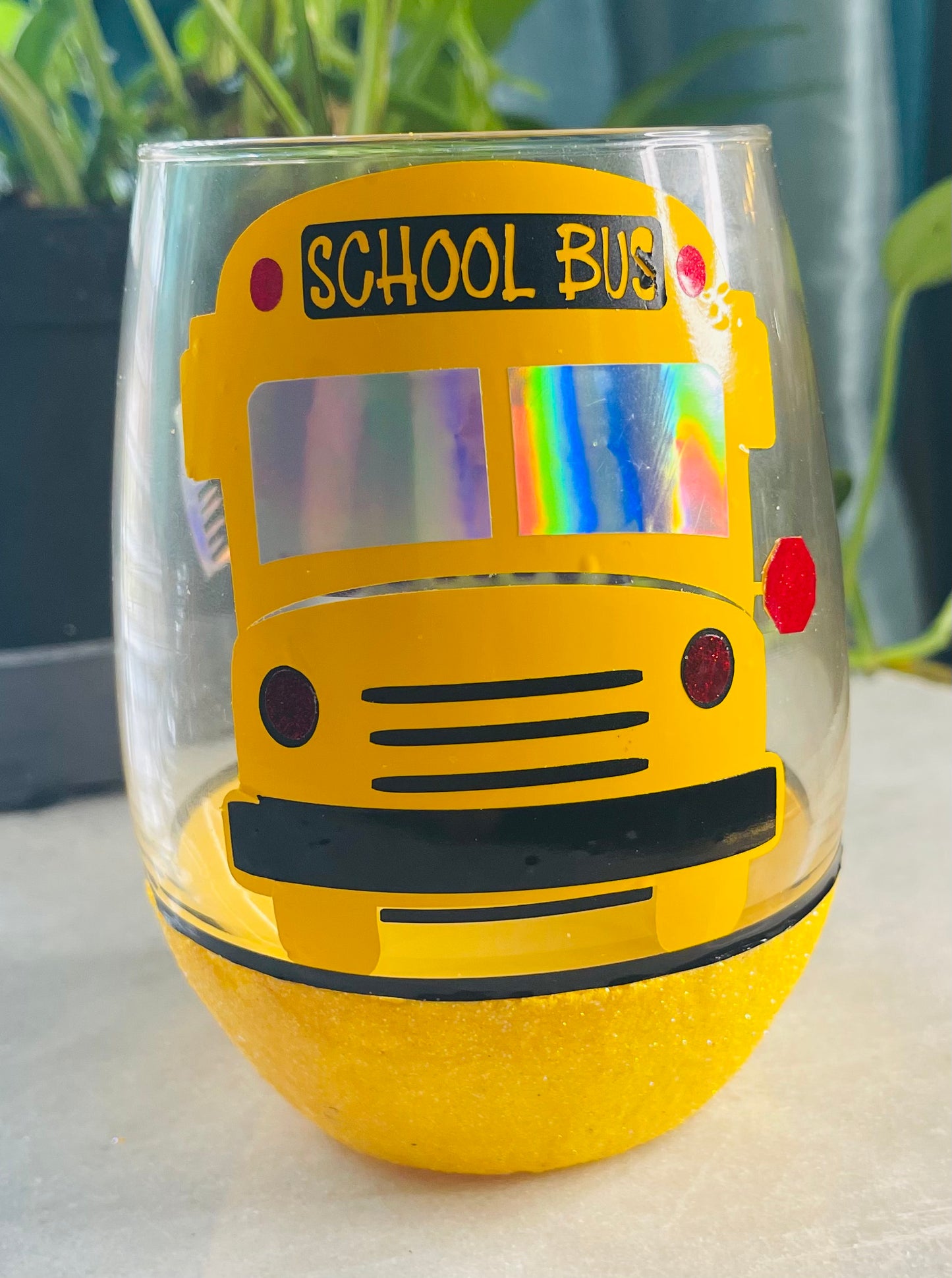 Bus Driver Wineglass and Coaster Set
