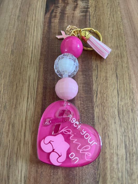 Breast Cancer Bubble Gum Keychain