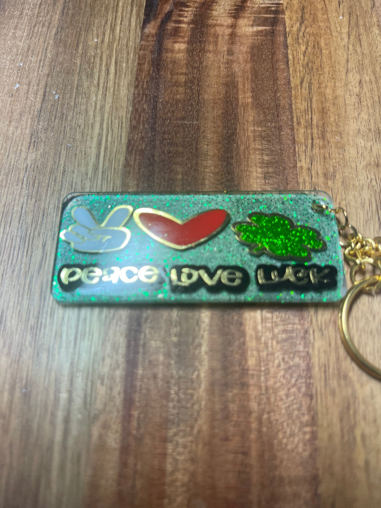 Peace, Love and Luck Bubble Gum Keychain