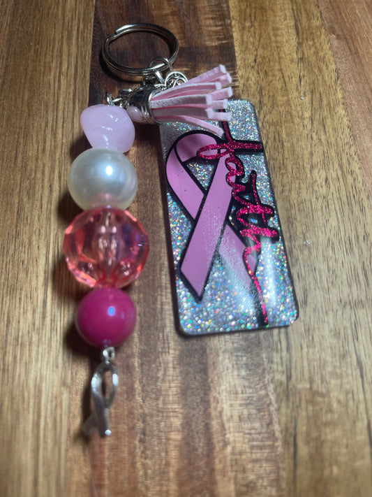 Breast Cancer Bubble Gum Keychain