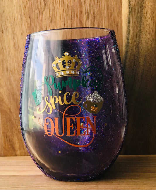 Fall Stemless Wine Glass