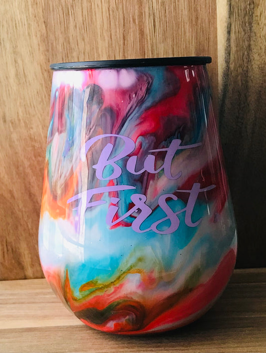 But First Wine Stemless Wine Tumbler