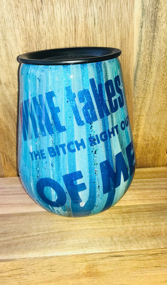 Wine takes the ? Stemless Wine Tumbler
