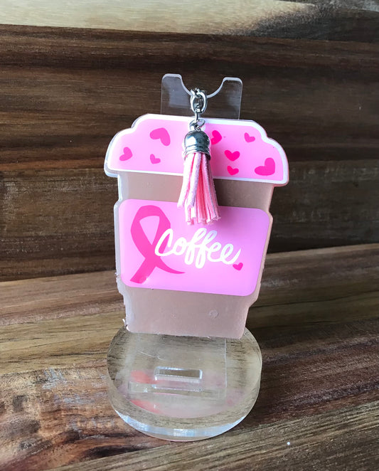 Cancer Breast Cup Acrylic Keychain