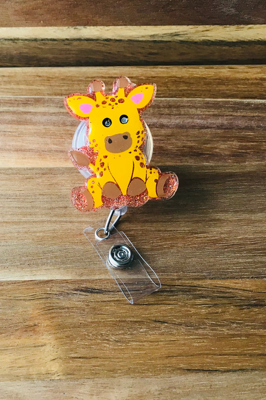 Baby Giraffe Badge Reel