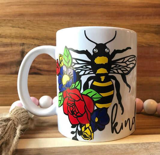 Flower Bee Kind Coffee Mug