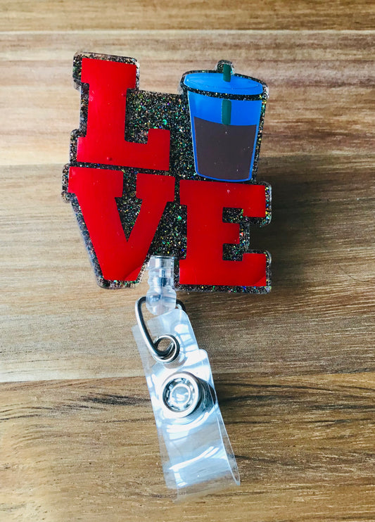 Love Coffee Badge Reel