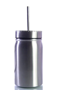 17OZ MASON JAR TUMBLER W/ STRAW