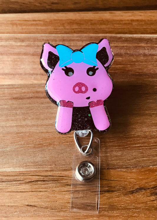 Little Piggy Badge Reel