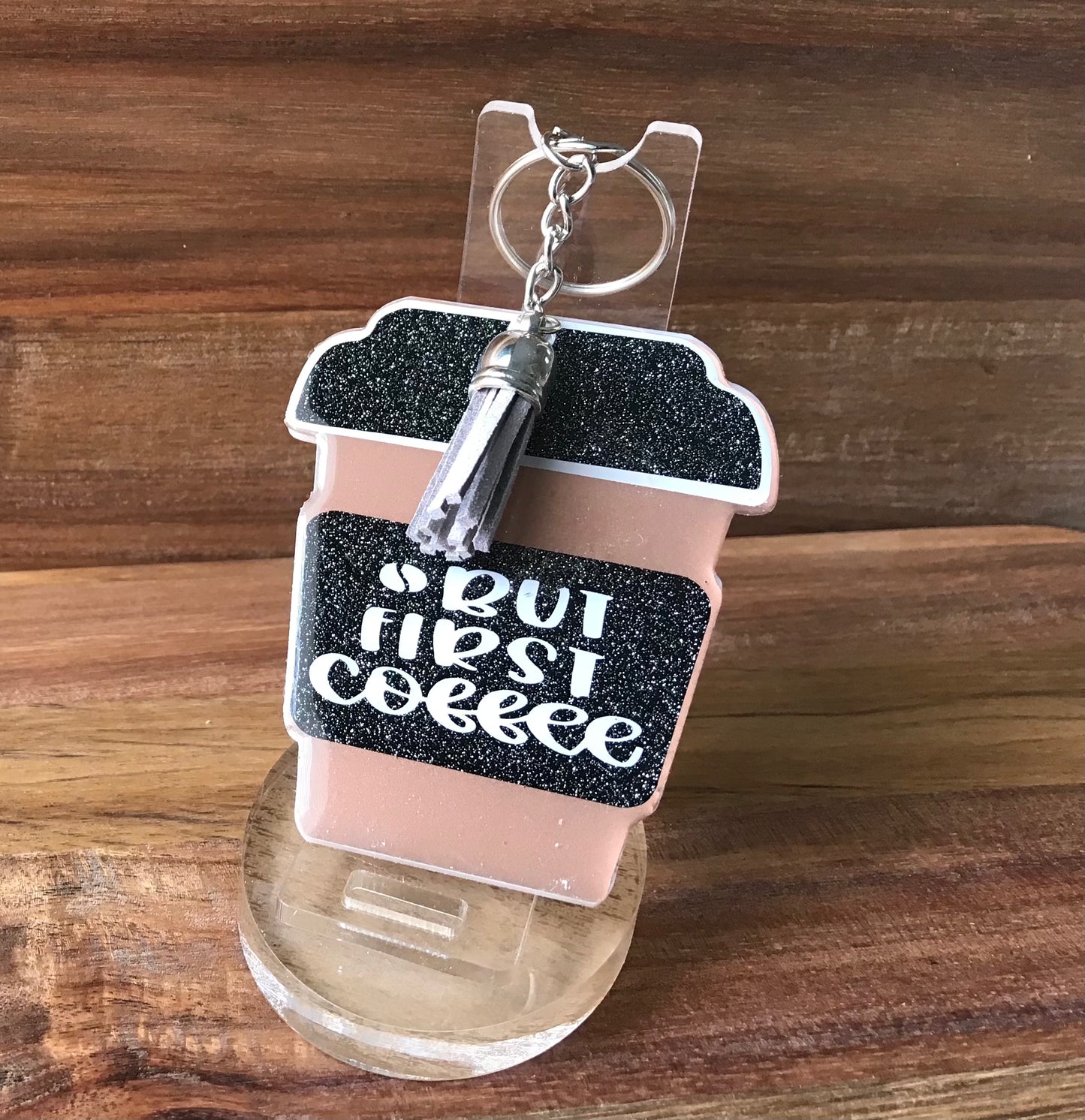 But First Coffee Cup Acrylic Keychain